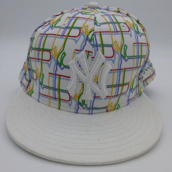 New York Yankees New Era 7 1/2 Fitted Colorful Hat (has sticker residue) - Picture 13 of 13